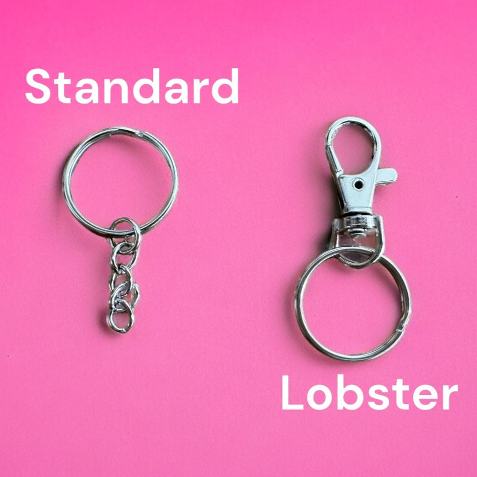 Standard or Lobster Clip for Keychain