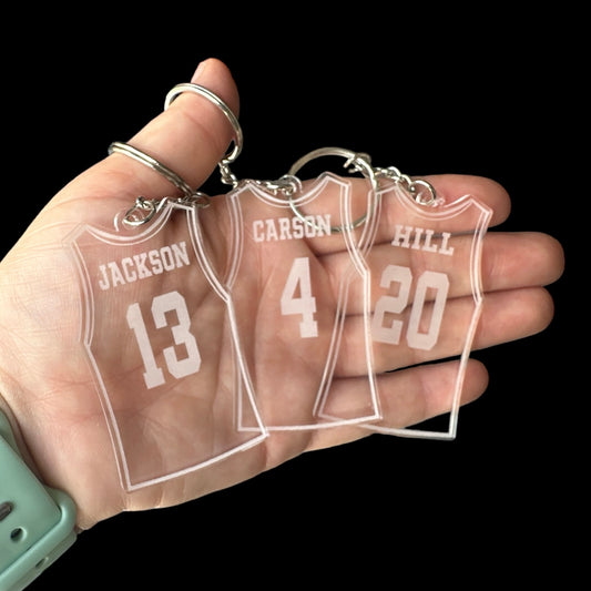 Basketball Jersey  Keychain (Name/Number)