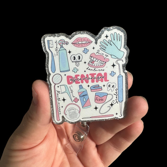 Dental Office Manager Badge Reel